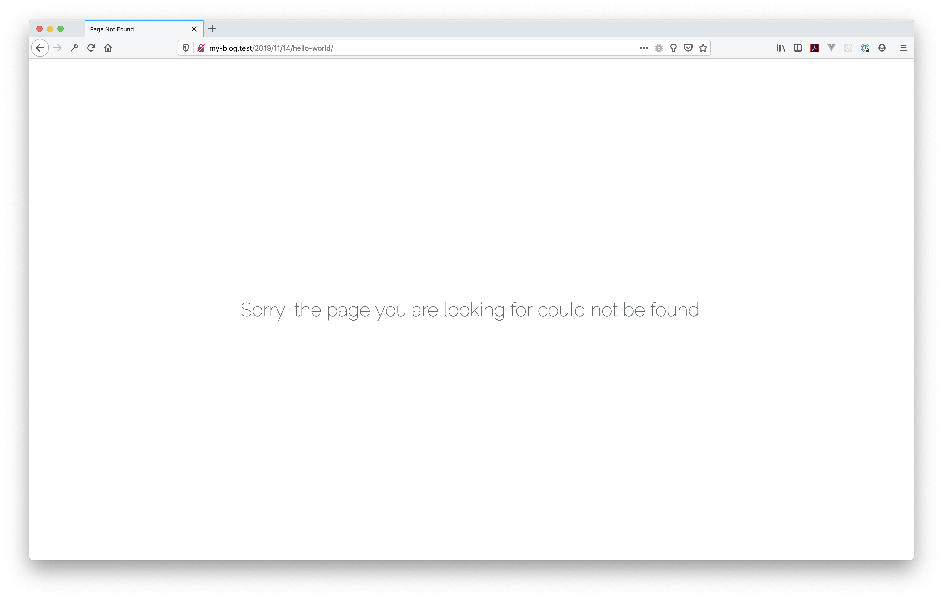 Themosis framework default 404 page.