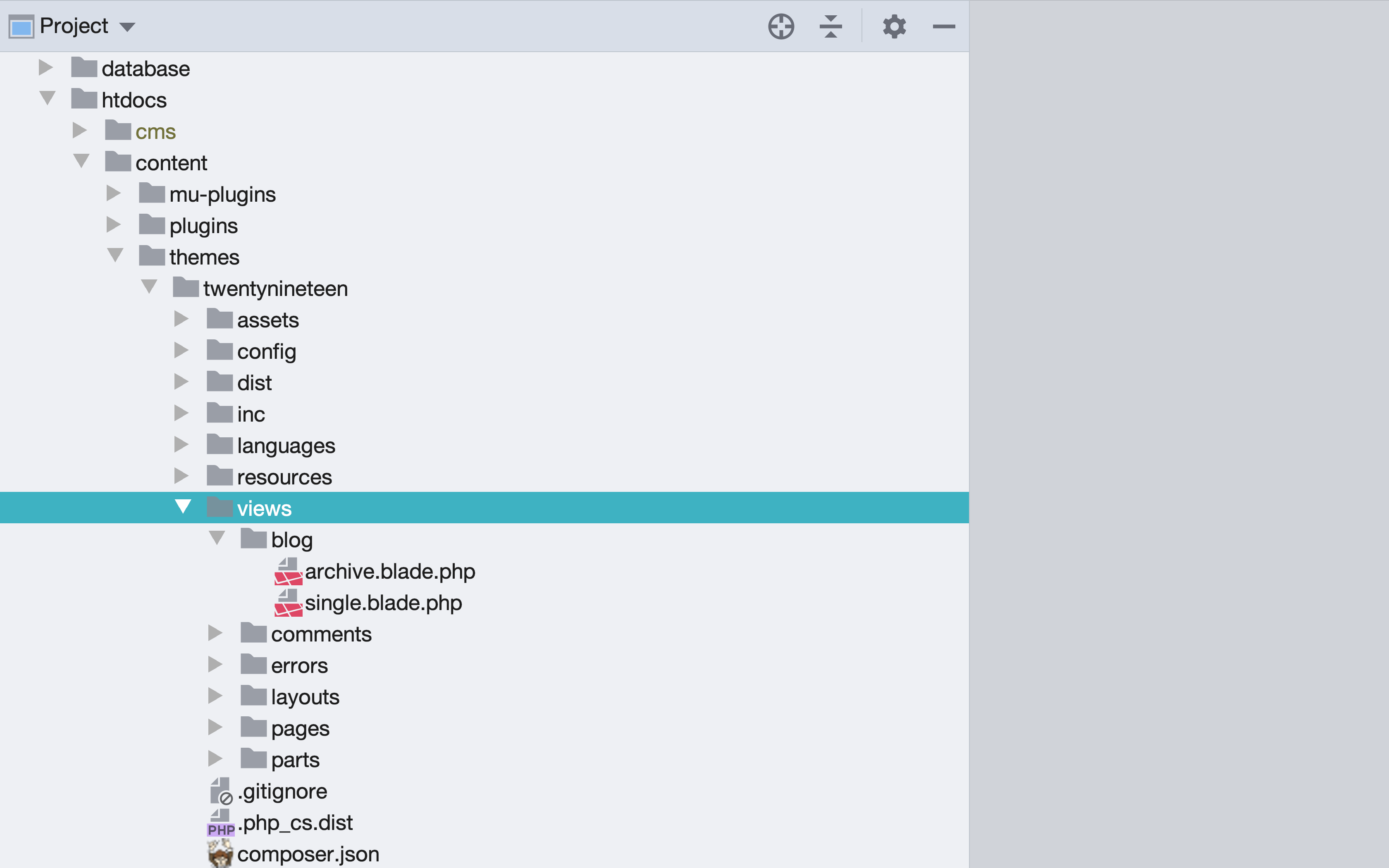 Themosis framework theme views directory.